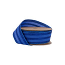1 1/2" Wired Ribbon | Royal Blue Glittered Pinstripes on Blue | 10 Yard Roll