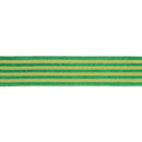 2 1/2" Wired Ribbon | Green Glittered Pinstripes on Dark Green | 10 Yard Roll
