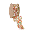 1 1/2" Wired Ribbon | Multi-Colored Berries | 10 Yard Roll | 10 Yard Roll