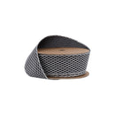 1 1/2" Wired Ribbon | White Diamond Outlines on Black | 10 Yard Roll