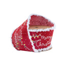 2 1/2" Wired Ribbon | Merry Christmas with Fuzzy Edge | 10 Yard Spool