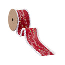 2 1/2" Wired Ribbon | Merry Christmas with Fuzzy Edge | 10 Yard Spool
