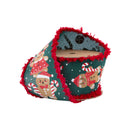 2 1/2" Wired Ribbon | Gingerbread Man/Candy Cane with Fuzzy Edge | 10 Yard Spool