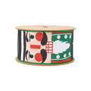 2 1/2" Wired Ribbon | Nutcracker Face Black Backing | 10 Yard Spool