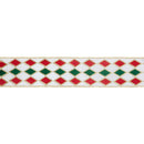 2 1/2" Wired Ribbon | Red and Green Diamond Glitter | 10 Yard Spool