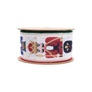 2 1/2" Wired Ribbon | Nutcracker with Red/Green Edge | 10 Yard Roll