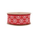 1 1/2" Wired Ribbon | Red Starburst | 10 Yard Roll