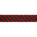 2 1/2" Wired Ribbon | Green Stripes on Red w Red Back | 10 Yard Roll