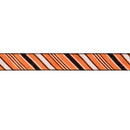 1 1/2" Wired Ribbon | Candy Stripe on Orange | 10 Yard Roll