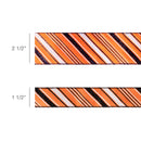 2 1/2" Wired Ribbon | Candy Stripe on Orange | 10 Yard Roll