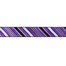 1 1/2" Wired Ribbon | Candy Stripe on Purple | 10 Yard Roll
