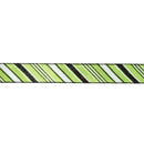 1 1/2" Wired Ribbon | Candy Stripe on Green | 10 Yard Roll