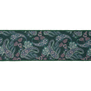 4" Wired Dupioni Ribbon | Paisley Earthtones w/ Green Backing | 10 Yard Roll