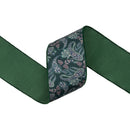 4" Wired Dupioni Ribbon | Paisley Earthtones w/ Green Backing | 10 Yard Roll