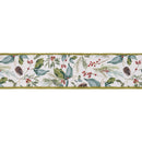 2 1/2" Wired Dupioni Ribbon | Christmas Floral and Berries w/ Green Backing | 10 Yard Roll