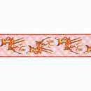 2 1/2" Wired Dupioni Ribbon | Retro Deer on Pink Check w/ Red Backing | 10 Yard Roll