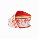 2 1/2" Wired Dupioni Ribbon | Red Bow Garland w/ Red Backing | 10 Yard Roll