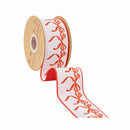 2 1/2" Wired Dupioni Ribbon | Red Bow Garland w/ Red Backing | 10 Yard Roll