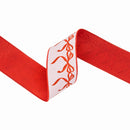 2 1/2" Wired Dupioni Ribbon | Red Bow Garland w/ Red Backing | 10 Yard Roll