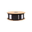 1 1/2" Wired Dupioni Ribbon | Black and White Wide Horizontal Stripe w/ Black Backing | 10 Yard Roll
