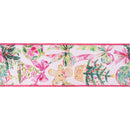 4" Wired Dupioni Ribbon | Pink Baubles and Bows w/ Pink Backing | 10 Yard Roll