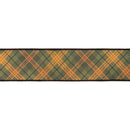 2 1/2" Wired Dupioni Ribbon | Fall Colored Bias Plaid w/ Black Backing | 10 Yard Roll