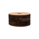 2 1/2" Wired Velvet Ribbon | Brown w/ Brown Backing | 10 Yard Roll