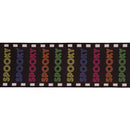 4" Wired Dupioni Ribbon | Bright "Spooky" on Black w/ Satin Orange Backing | 10 Yard Roll