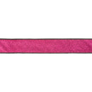 1 1/2" Wired Velvet Ribbon | Black w/ Hot Pink Glitter Backing | 10 Yard Roll