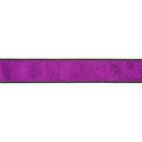 1 1/2" Wired Velvet Ribbon | Black w/ Purple Glitter Backing | 10 Yard Roll