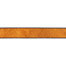 1 1/2" Wired Velvet Ribbon | Black w/ Orange Glitter Backing | 10 Yard Roll
