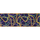 4" Wired Dupioni Ribbon | Mardi Grais Beads w/ Gold Backing | 10 Yard Roll