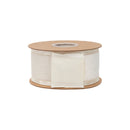 2 1/2" Wired Velvet Ribbon | Ivory Velvet Center | 10 Yard Roll