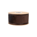2 1/2" Wired Velvet Ribbon | Brown Velvet Center | 10 Yard Roll