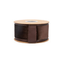 2 1/2" Wired Velvet Ribbon | Brown Velvet Center | 10 Yard Roll