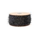 2 1/2" Wired Ribbon | Black Sparkle Fur | 10 Yard Roll