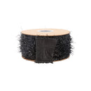 2 1/2" Wired Ribbon | Black Sparkle Fur | 10 Yard Roll