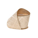 4" Wired Velvet Ribbon | Gold Damask on Ivory w/ Gold Backing | 10 Yard Roll