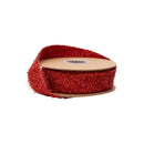 1.3” Wired Ribbon | Red Tinsel | 10 Yard Roll