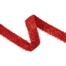 1.3” Wired Ribbon | Red Tinsel | 10 Yard Roll