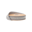 1” Wired Ribbon | Silver Beaded w/ Silver Backing | 10 Yard Roll