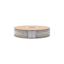 1” Wired Ribbon | Silver Beaded w/ Silver Backing | 10 Yard Roll