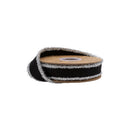 1" Felt Wired Ribbon | Black w/ Tinsel Edge | 10 Yard Roll