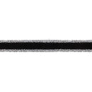 1" Felt Wired Ribbon | Black w/ Tinsel Edge | 10 Yard Roll