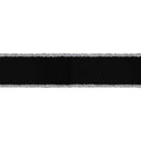 2 1/2" Felt Wired Ribbon | Black w/ Tinsel Edge | 10 Yard Roll