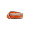 1" Felt Wired Ribbon | Orange w/ Tinsel Edge | 10 Yard Roll