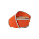 2 1/2" Felt Wired Ribbon | Orange w/ Tinsel Edge | 10 Yard Roll