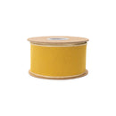 2 1/2" Wired Dupioni Ribbon | Dark Yellow Gold w/ Metallic Backing | 10 Yard Roll