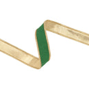 1" Wired Dupioni Ribbon | Emerald Green w/ Metallic Backing | 10 Yard Roll