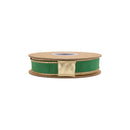 1" Wired Dupioni Ribbon | Emerald Green w/ Metallic Backing | 10 Yard Roll
